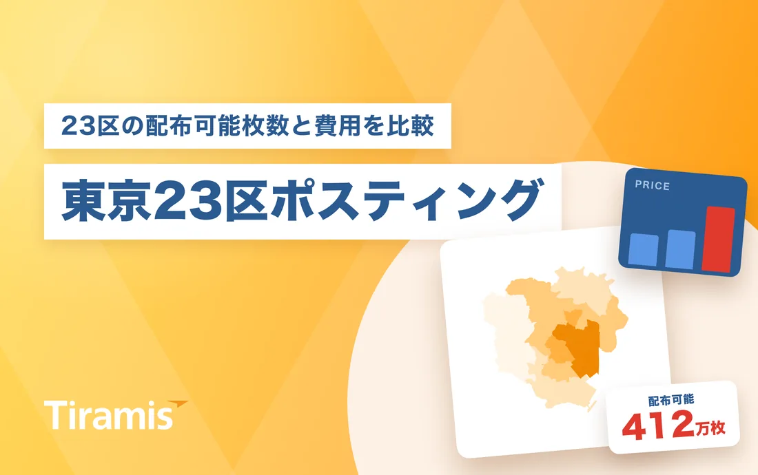 東京23区ポスティングの配布可能枚数と費用｜区ごとの比較