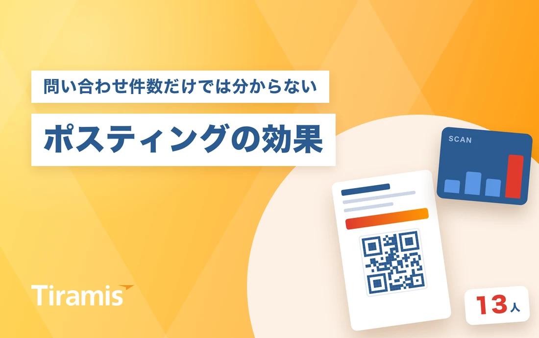ポスティングの反響率0.01〜0.3%という目安と、QRコードのスキャン数を並べた記事のアイキャッチ
